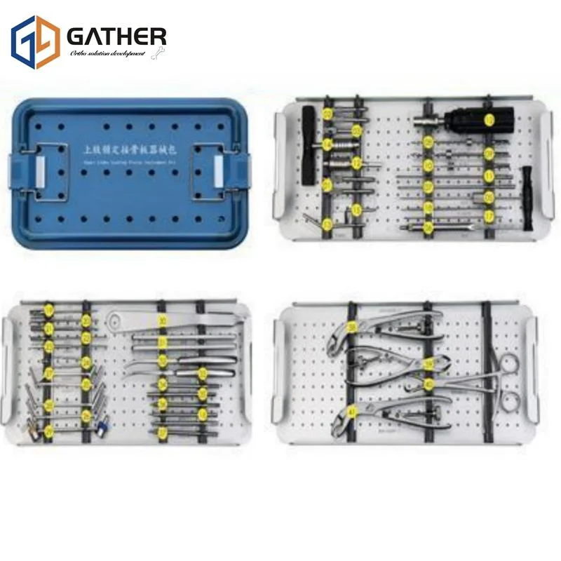 Precio de fábrica ISO Equipo médico Ortopédico instrumento espinal conjunto de bloqueo Instrumentos de uñas quirúrgicos