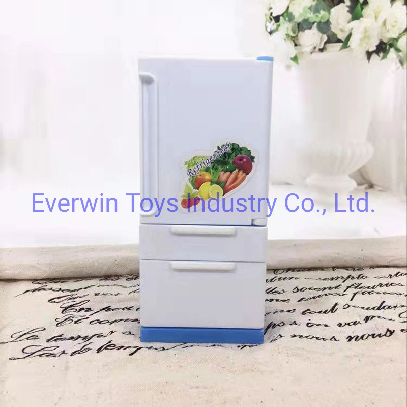 Plstic Toy Doll Accessory Houshhold Appliance Refrigerator for 1/6 Doll