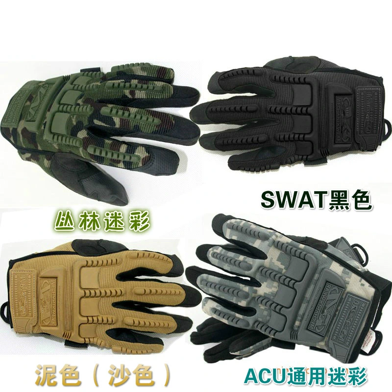 Calientes! Anti-Stab agujas Multicamo Water-Proof Formación Multicamo silvestres tácticas camuflaje Bionic Full-Half al aire libre deportes dedo viajando Guante de cuero