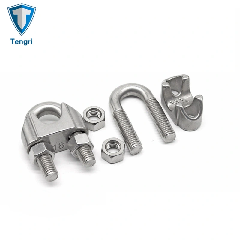 Rigging Hardware Stainless Steel DIN 741 Malleable Wire Rope Clip 3mm 5mm