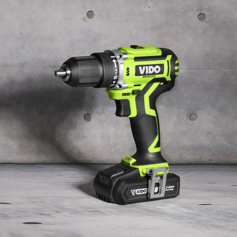 Vido Electric 2.0/4.0 Ah Brushless Impact Hammer Drill 45n. M