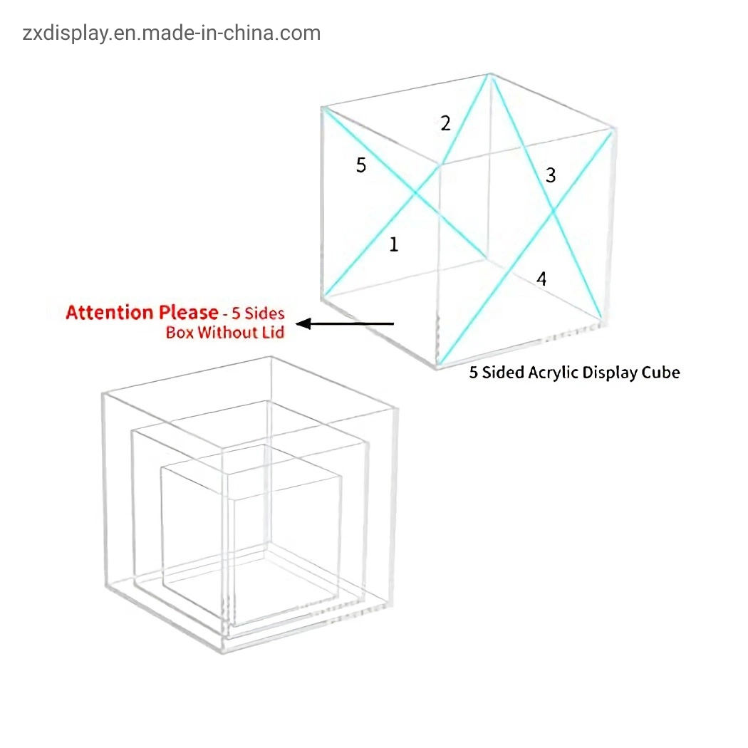 Multifunctional Clear Acrylic Museum Display Box Riser Cube for Collectibles