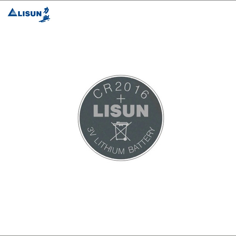 Lithium Battery 3V Cr2016 90mAh Lisun Li-Mno2 Non Rechargeablel Button Battery Memory Power Supply for Watches, Laptop, Toys and Remote Devices