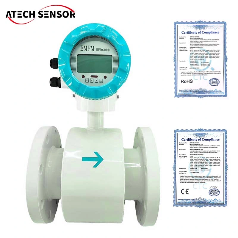 RS485 Clamp Integrated Acid Digital Liquid 3 Inch Water Electromagnetic Flow Meter