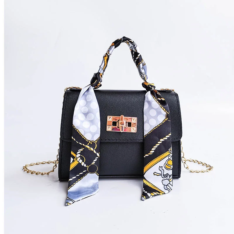 Fashion PU Leather Cross-Body Tote Shoulder Messenger Bag with Scarf