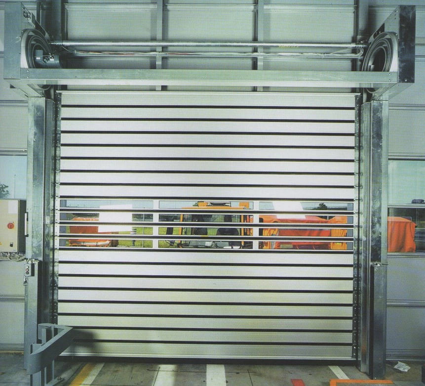 Logistics Chanel PU Foaming Dust Proof Roll up Rapid Rise Aluminum Alloy Quick High Speed Roller Shutters