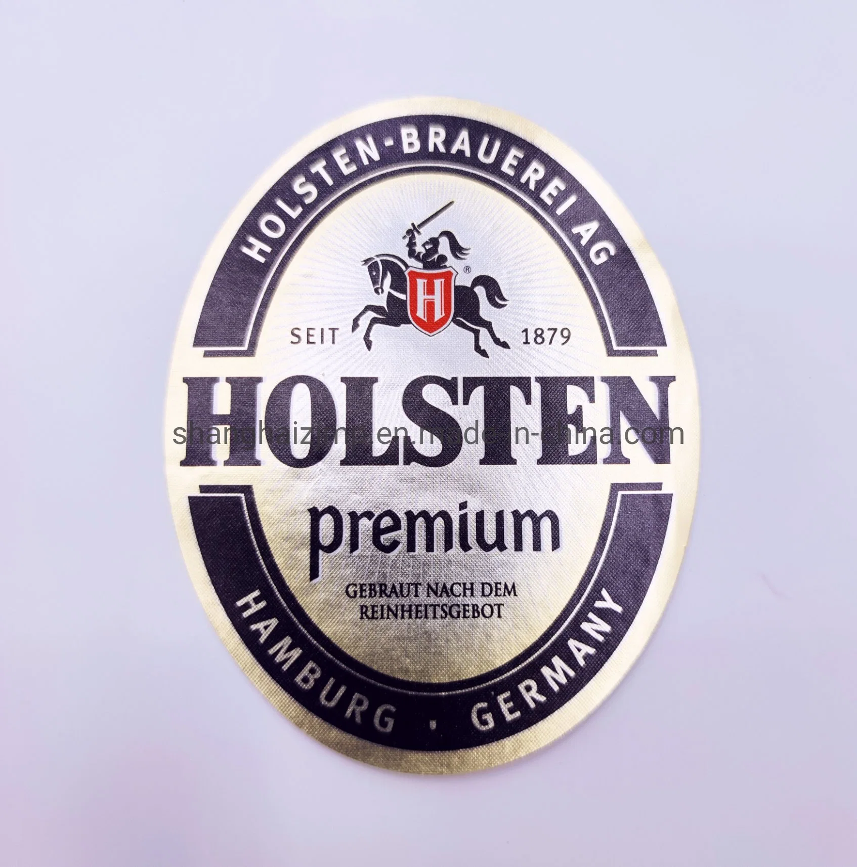 71GSM Metallized Beer Label Paper with Linen Embossed