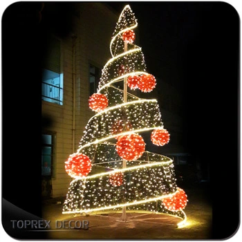 Motify Colorful Christmas Tree Round Ball LED 3D Light for Outdoor Decoration