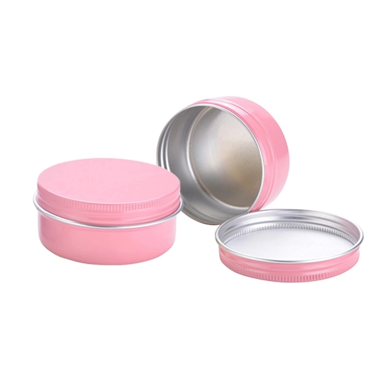 Wholesale/Supplier Matte Rose Gold Cream Aluminium Jar Box with Screw Lid Lip Balm Tea Tin Jar