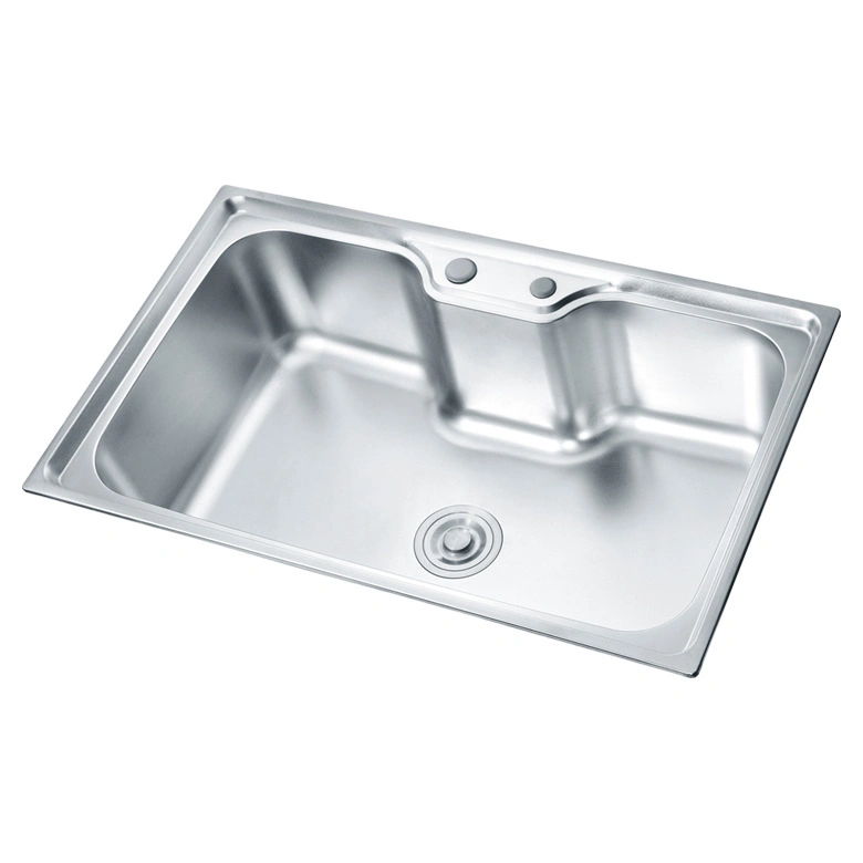 Stainless Steel Kitchen Sink Single Big Bowl Ws7050-a Electroplate