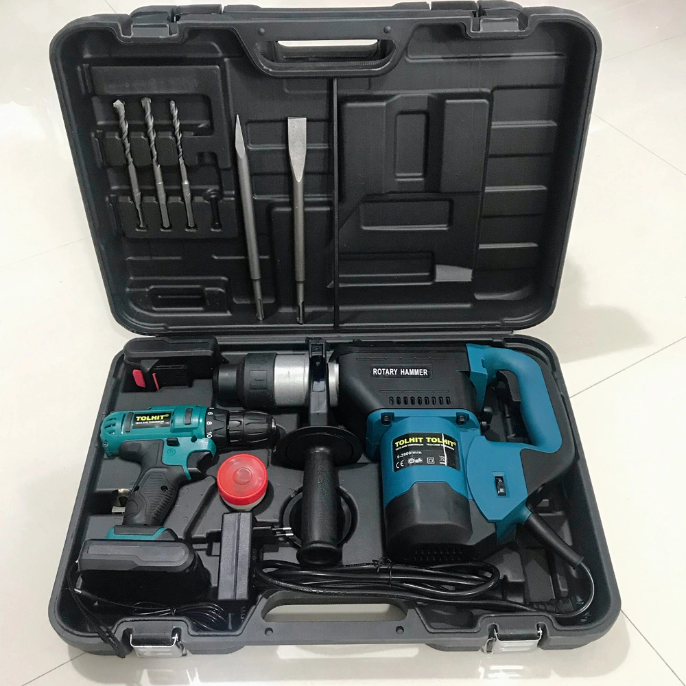Electric Rotary Hammer Cordless Drill Machine Power Tools Combo Set for Concrete