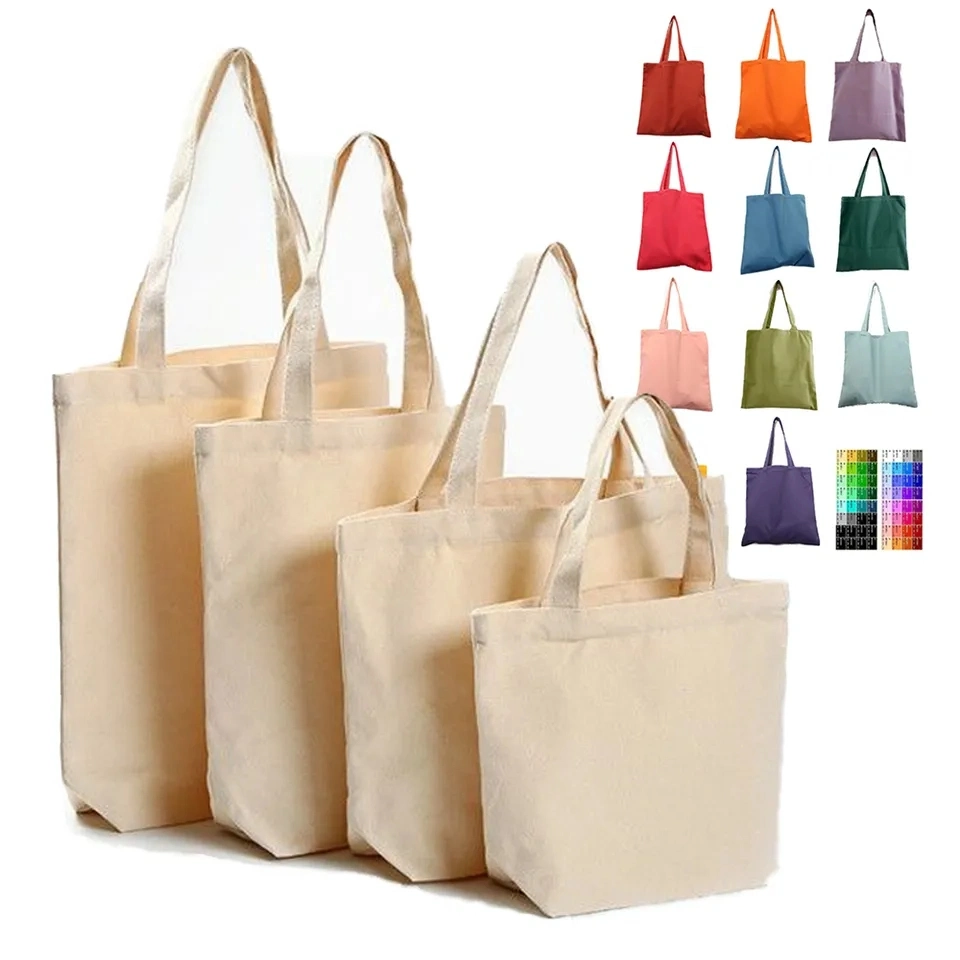 Custom Reusable Outdoor Fashion Large Canvas Advertising Shop Gift Tote Bag