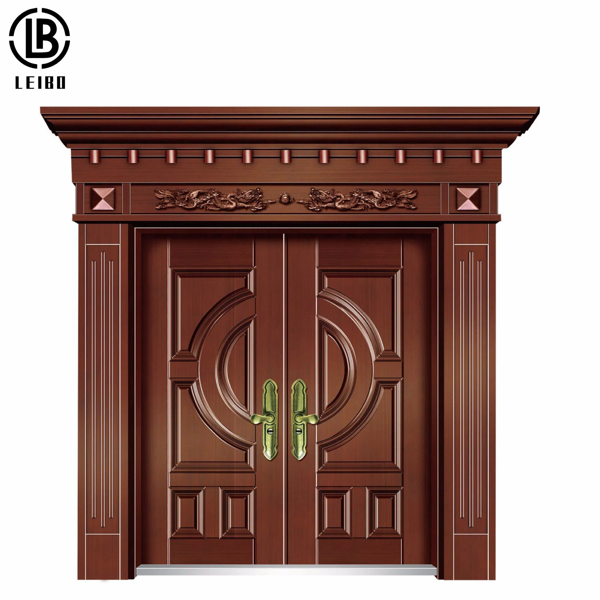 China Factory Supply Exterior/Interior Steel Security Copper Door