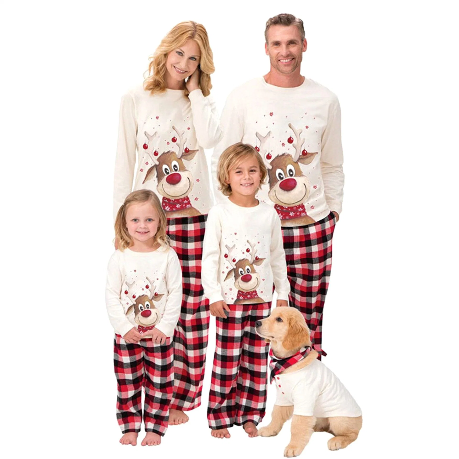 Kids Sleepwear Parent-Child Suit Christmas Pajamas Sets Home Wear Dog Wear Family Matching Clothing