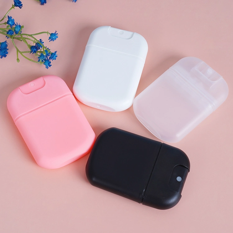 Customized Flat Shaped 20ml Sprayer Plastic Perfume Plastic Case Fragrance Refillable Plastic Bottle Plastic Container Cosmetic Case Bottle