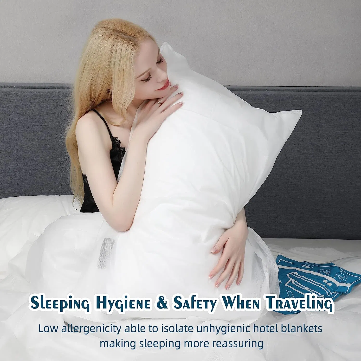 Folha de roupas de cama descartável, conjunto de capas de cama de tamanho completo, 2-Pack - hipoalergénico e prático