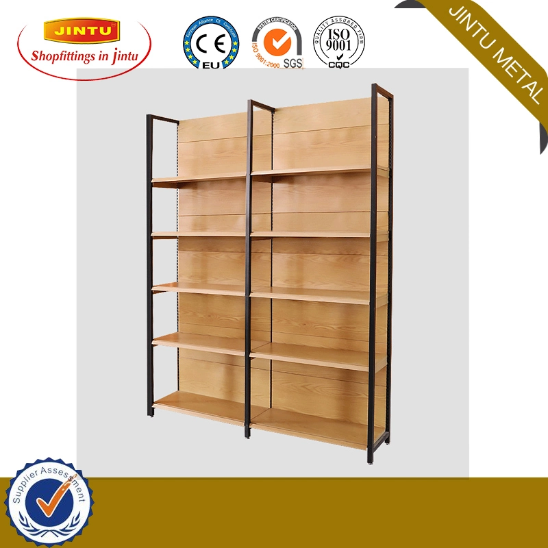 Adjustable Metal Wooden Bread Shelf Makeup Display Exhibition Stand