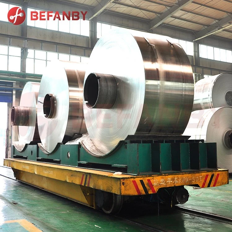 V Frame Steel Coil Transfer Car on Tracks for Aluminium Plant