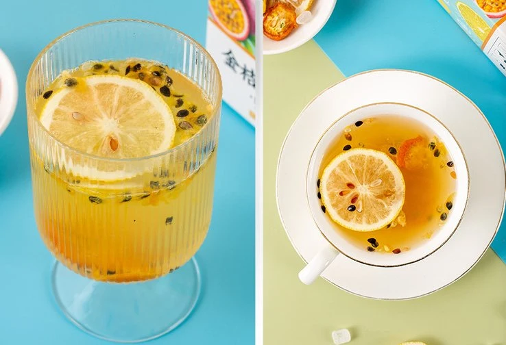 Free Design Passion Fruit Kumquat Lemon Mixed Dried Fruit Tea Iced Summer Flavor Drinking