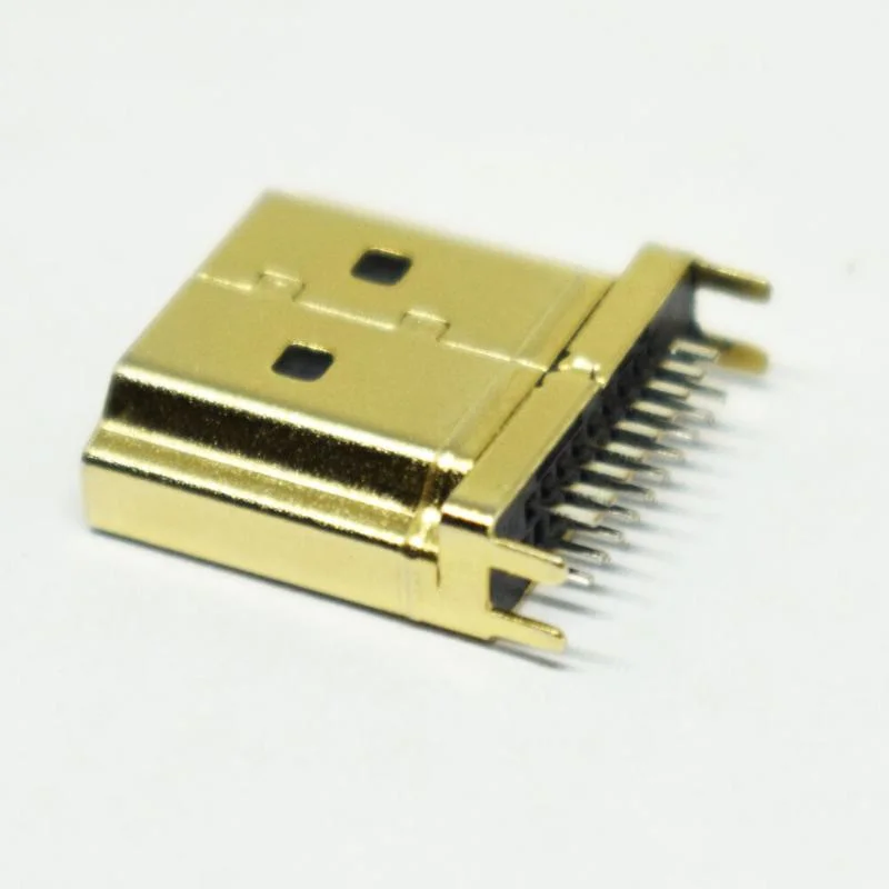 in Stock Male HDMI Connector 4K 8K Display Devices Micro Mini Male PCB Solder Board Type a Female Type C Male Used for Tvs Projectors Set-Top Boxes Laptop