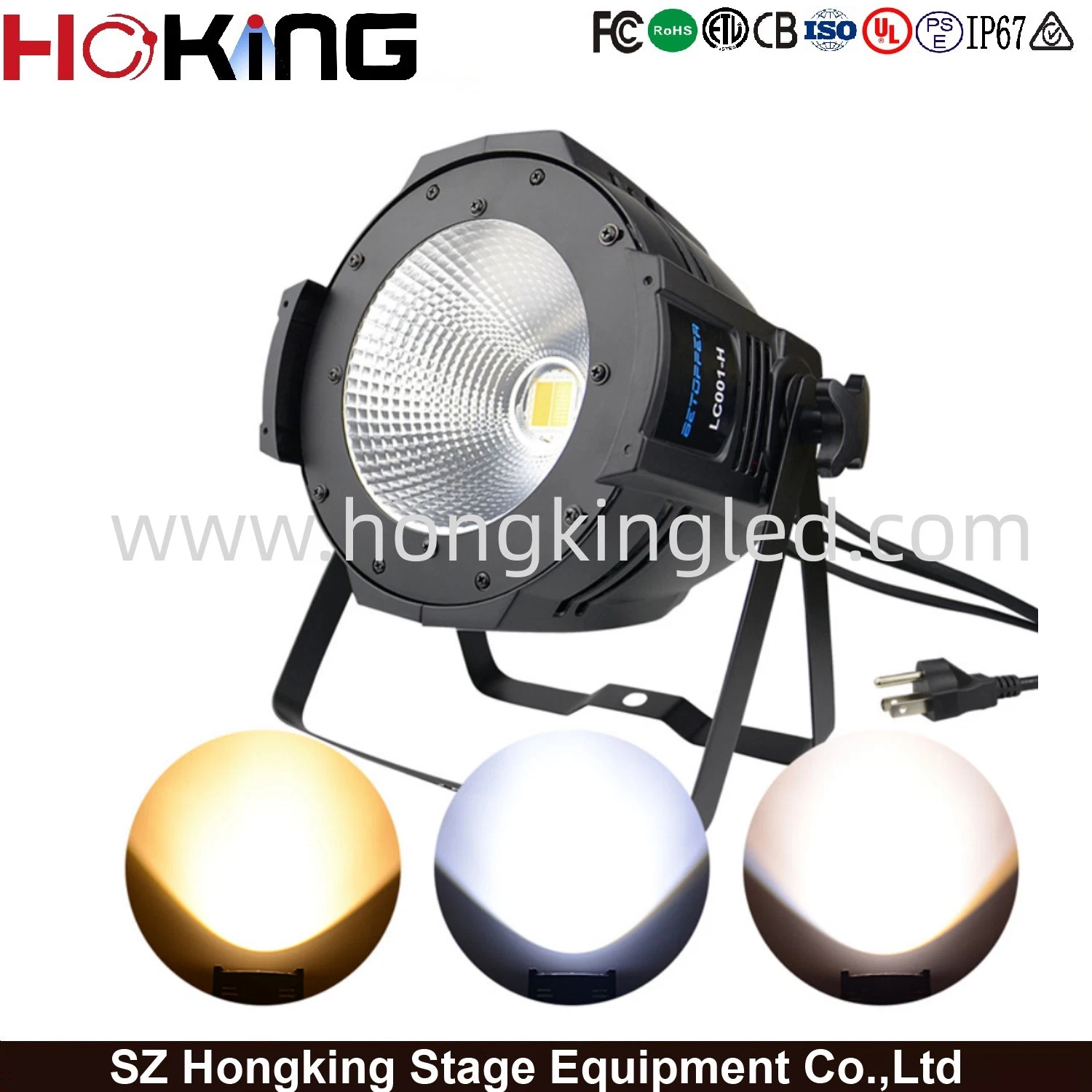 IP30 Interior 100W COB PAR LED escena luz boda disco Rendimiento