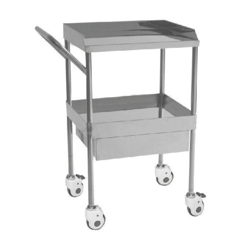 Hospital Stainless Steel Emergency Trolley Medical Dressing Cart Trolley with Drawers