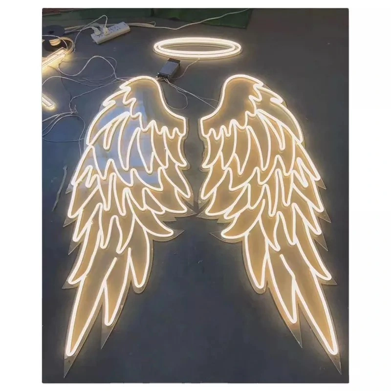 Affiche néon LED pour ailes d'ange d'intérieur de décoration personnalisée