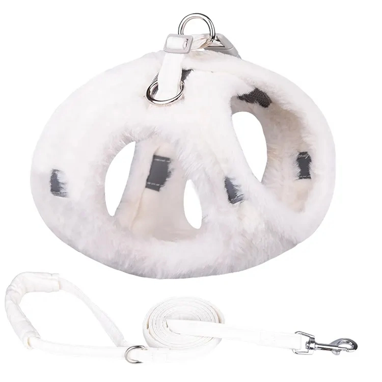 Wholesale/Supplier Reflective Adjustable Winter Soft Warm Puppy Dog Vest Harness Leash Set