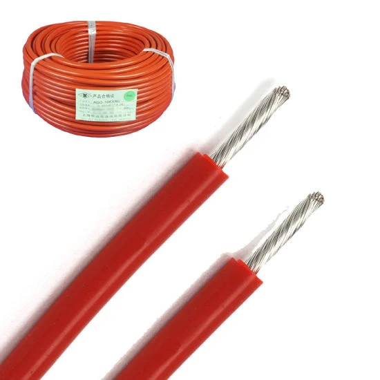 HOHE TEMPERATUR 8AWG 10 AWG 12AWG 6AWG 20AWG 26AWG 22 Hitzebeständiger Silikonkautschuk-Kabeldraht AWG 50mm