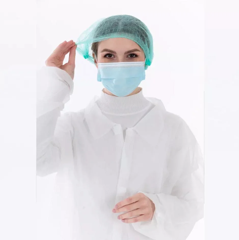 Medical Instrument Disposable Medical Non Woven Strip Cap Bouffant Head Cover Hair Net Surgical Doctor Nurse Cap/Hat Round CE/FDA in Stocks