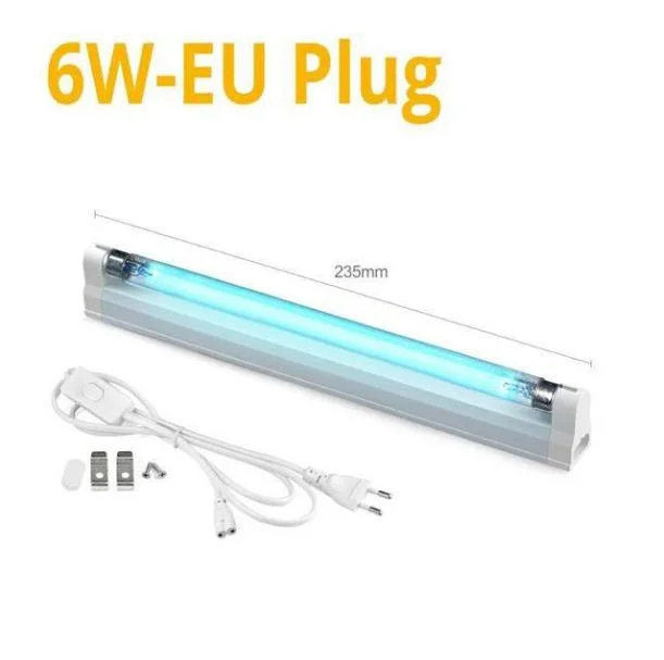 185nm 254nm UV Lamp 8W T5 UVC Lamp and Holder for Disinfection