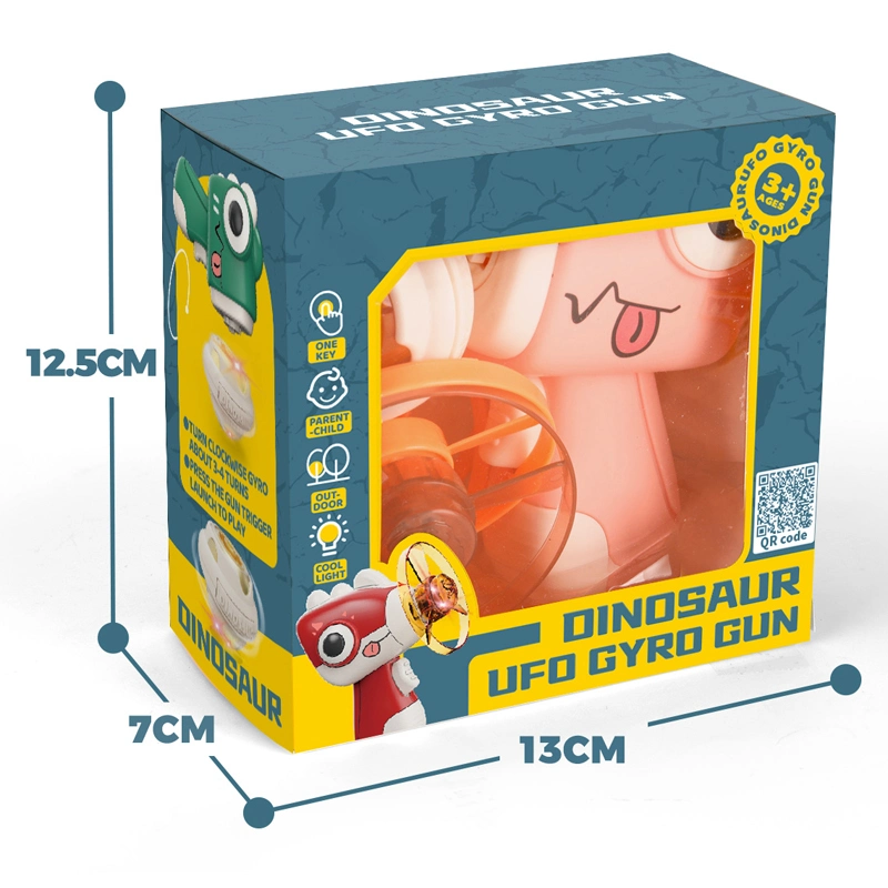 لعبة مطلق النار لعبة الأطفال في الهواء الطلق الصحن الطائر لعبة بندقية بوابة الدّيناصور أوفو الجرو يتصدر القرص الطّائر بضوء LED وامض أضواء للأطفال