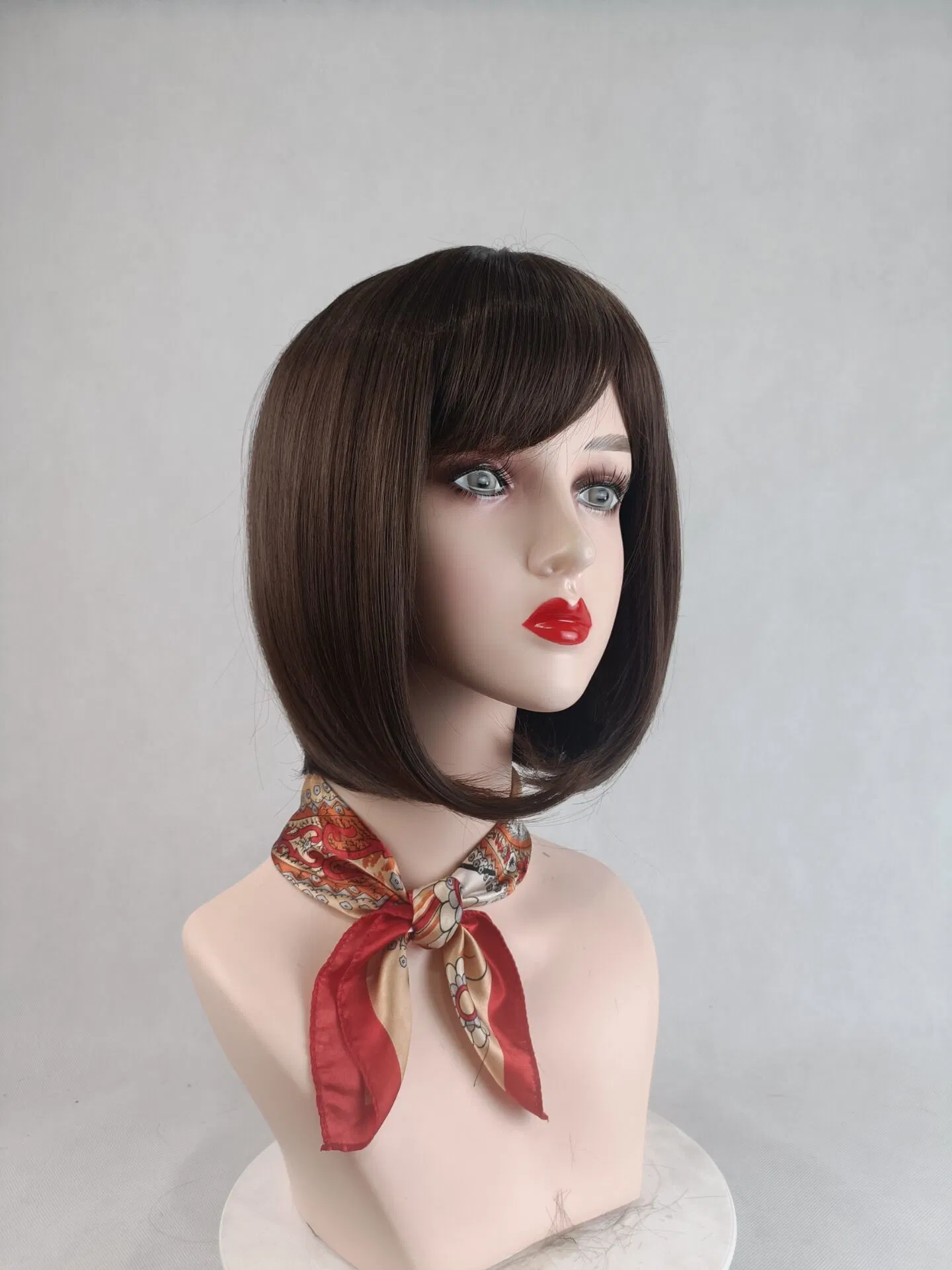 2023 New Korean Girl Wig Female Net Celebrity Bobo Short Inside Buckle Straight Hair Synthetic Wig