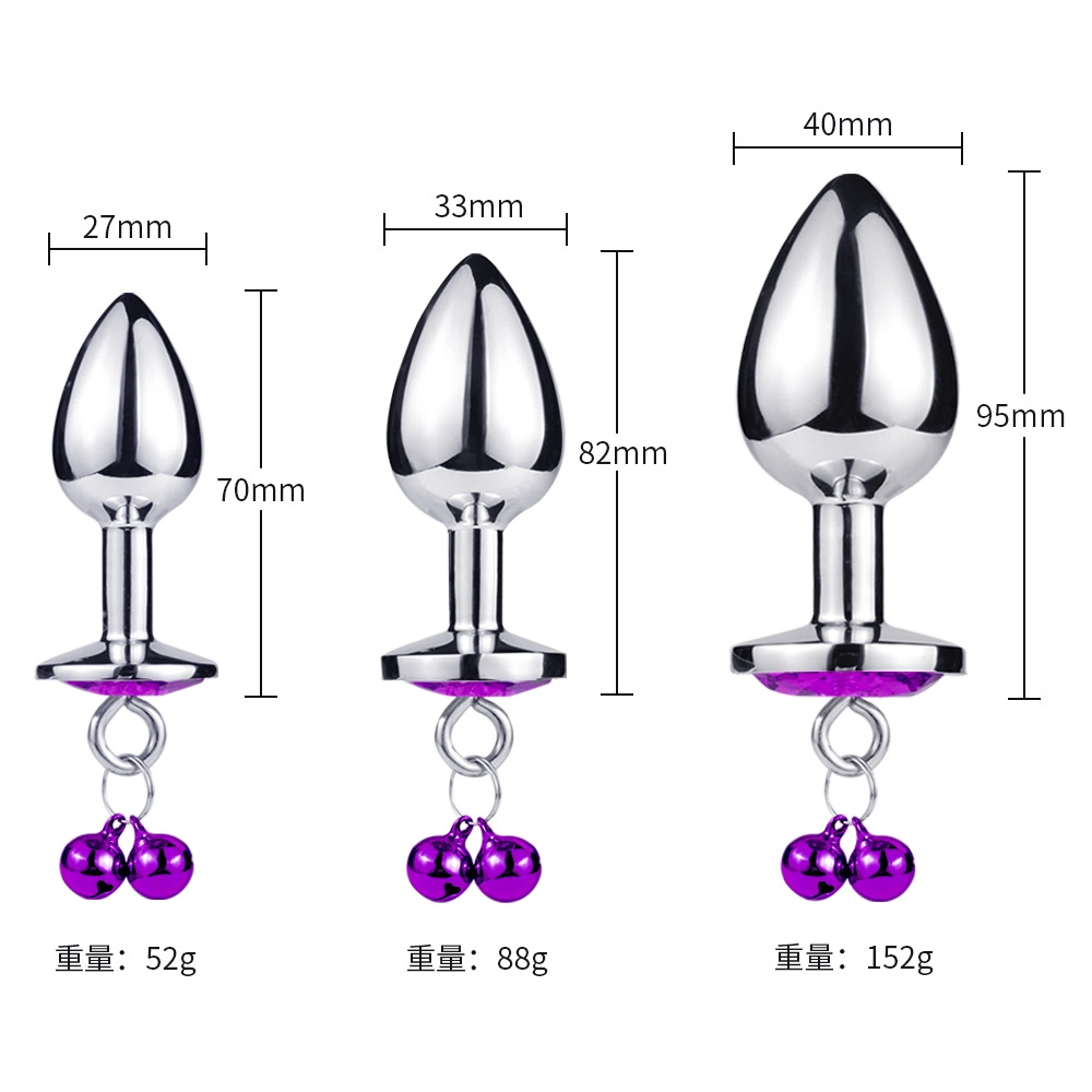 New Sex Toy Anal Plug Adult Game Sex Bell Stainless Steel Butt Plug with Dog Slave Chain for Male Female Anal Expander Ass Toy