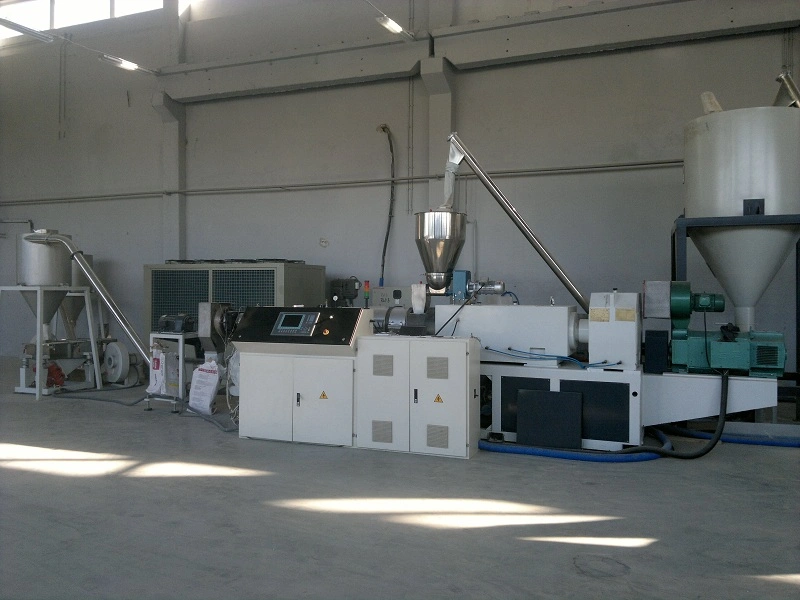 Plastic PVC/SPVC Pipe&Profile Twin Screw Recycling and Cutting Extruding Equipment