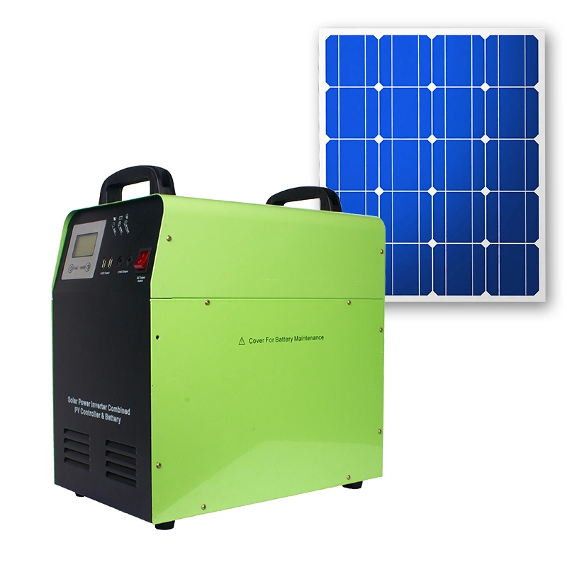 Générateur solaire PV portable hybride connecté au réseau/off-grid de 500W, 1000W, 1500W, 2kW pour l'éclairage domestique solaire hors réseau. Système d'énergie solaire hors réseau 1000W pour alimenter la télévision, le ventilateur en courant continu.