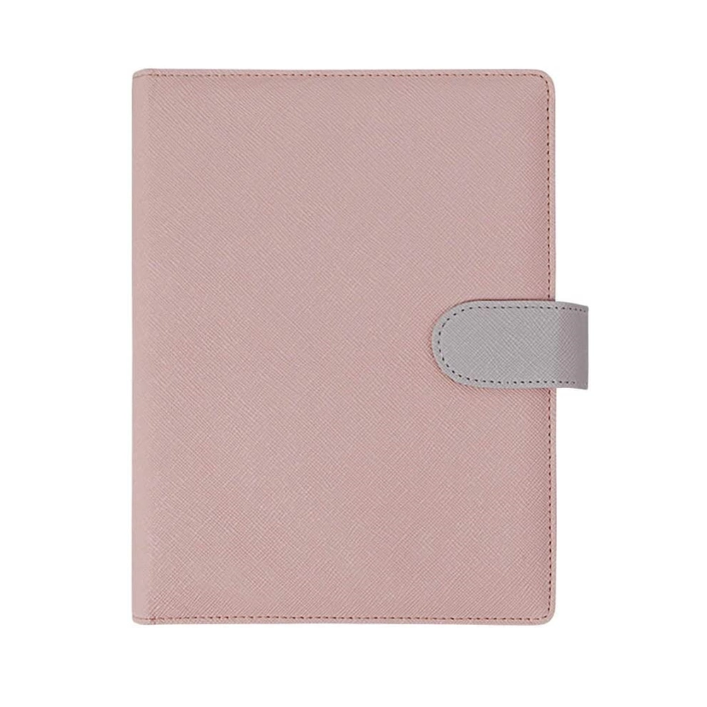 A5 6 anneaux en cuir pu avec reliure à feuilles volantes Carnet avec porte-cartes et poches