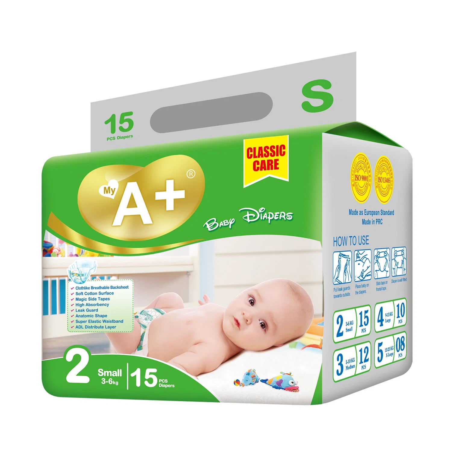 2022 Hot Sale A Grade Cheap Baby Nappy Diaper OEM Disposable Cotton Breathable Sleepy Baby Diapers China Suppliers