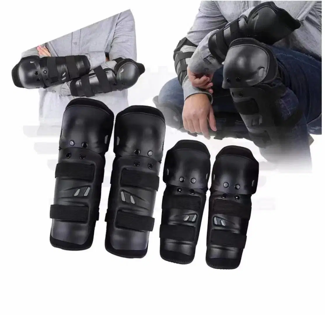 Elbow Pad Kneepad Protective and Foot Bike Safety Guards 4 Sets Comfortable Brace Support Motorcycle Knee Pads