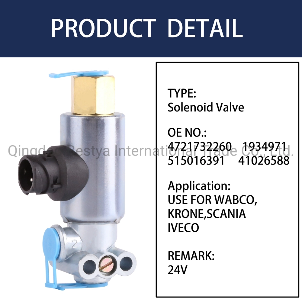 4720706390 0049975536 0049979336 1506134 High quality/High cost performance 24V Daf Wabco Car Solenoid Valve