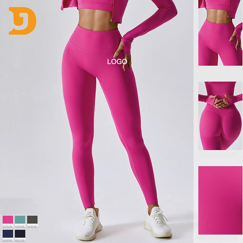 Djmc Women Sport Bra Top Solid Color Breathable Gym Leggings Fitness Workout Yoga Set for Women Sportswear