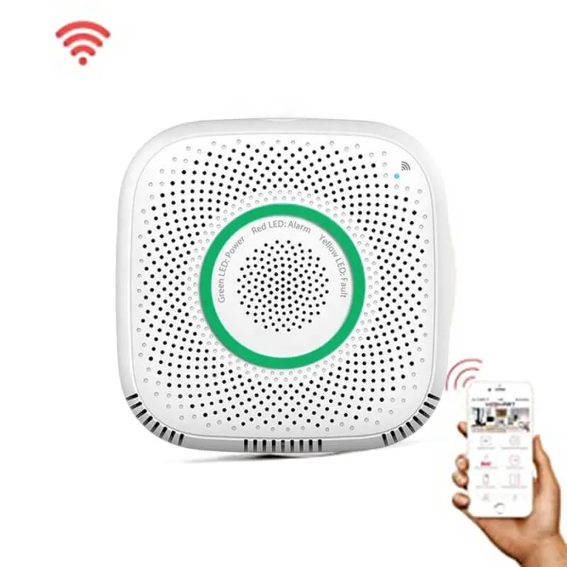 Home Security Wireless WiFi LPG Gas Leak Sensor Detector with APP Remote Control