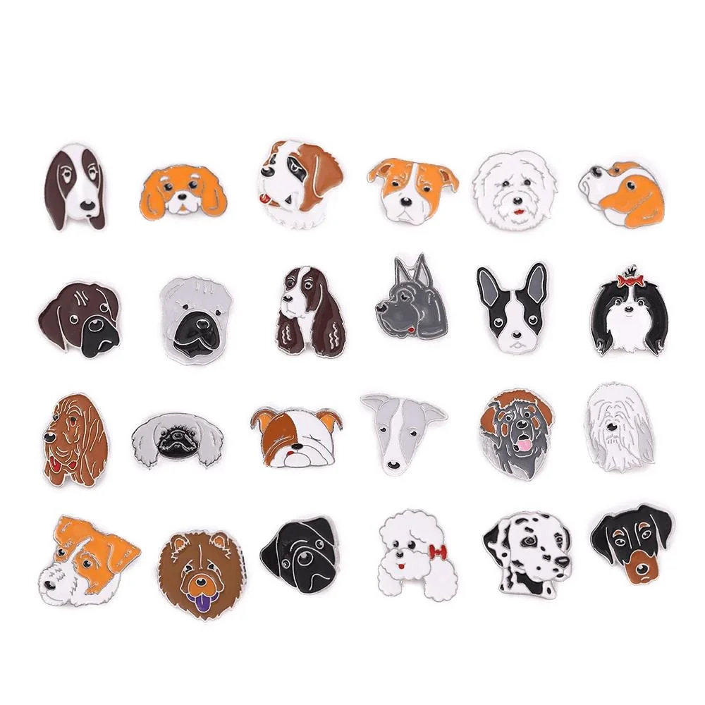 Funny Dogs Enamel Pins Brooch Clothes Metal Alloy Animal Pet Dog Styles Pins