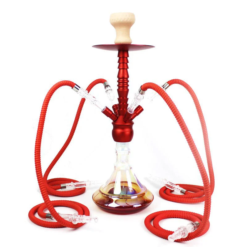 Wholesale/Supplier Aluminum Alloy Bar Use 4 Hoses of LED Hookah for Multiple Users