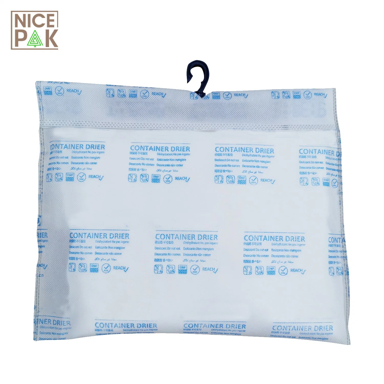 1kg/2kg Square de l'humidité absorbeur Sac sec dessiccant avec crochet pour la protection de transport de conteneurs