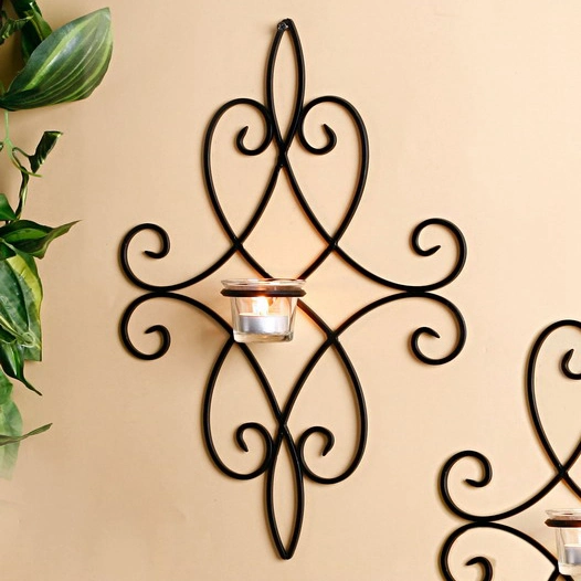 Wall Mounted Metal Tea Light Candle Holder