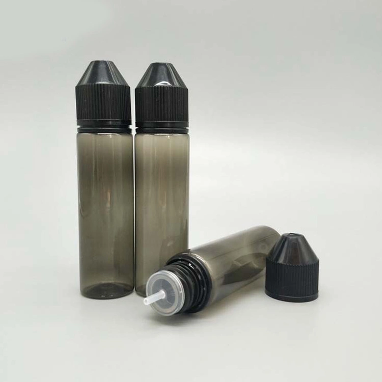 60ml Clear Black 2oz Pet Electronic Cigarette Liquid Oil Bottles