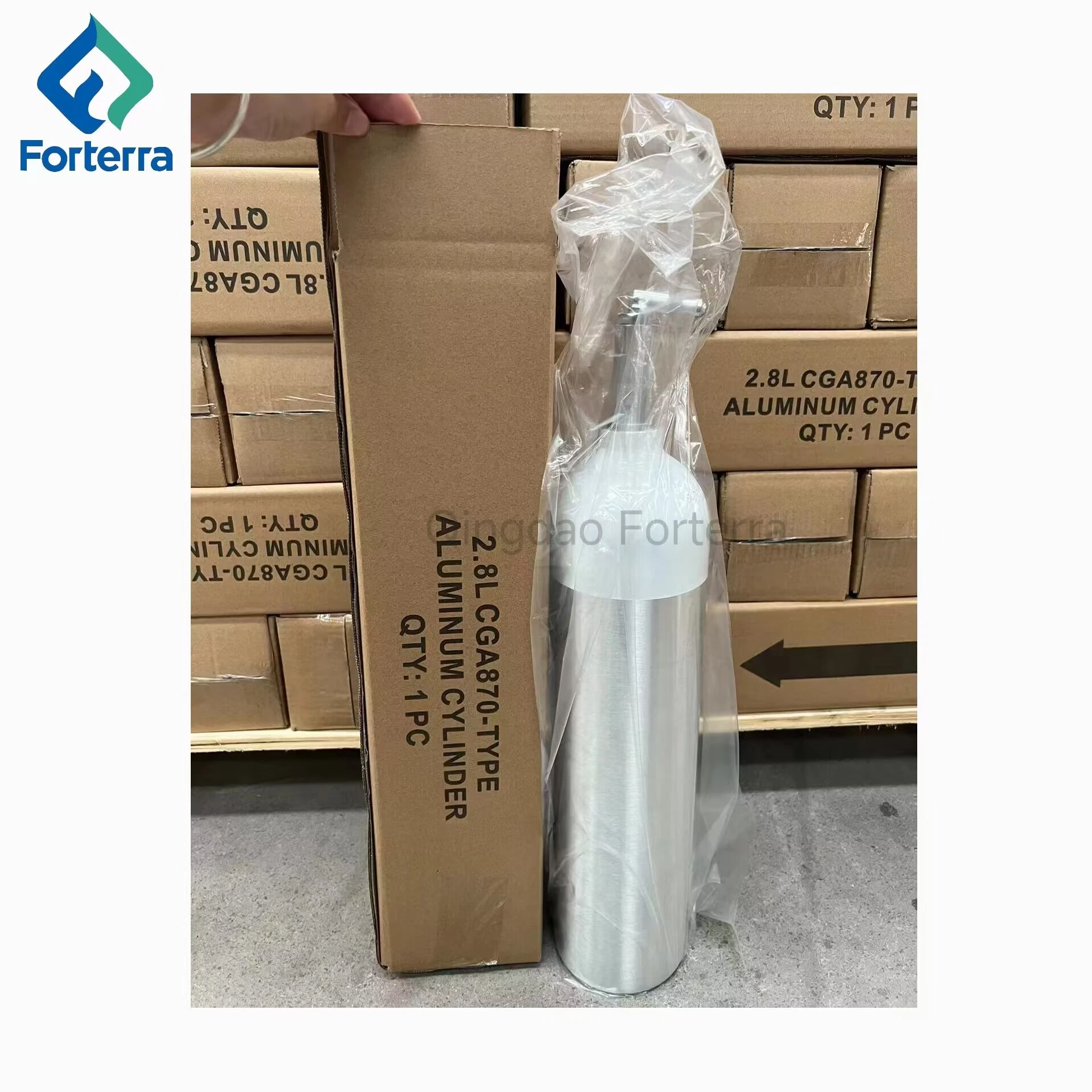 Portable DOT3al Un ISO7866 Medical Oxygen Tank High Pressure Empty Aluminum Gas Cylinder