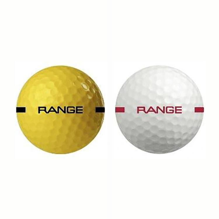 Custom Logo White or Yellow 2 Layer Range Ball Practice Golf Ball