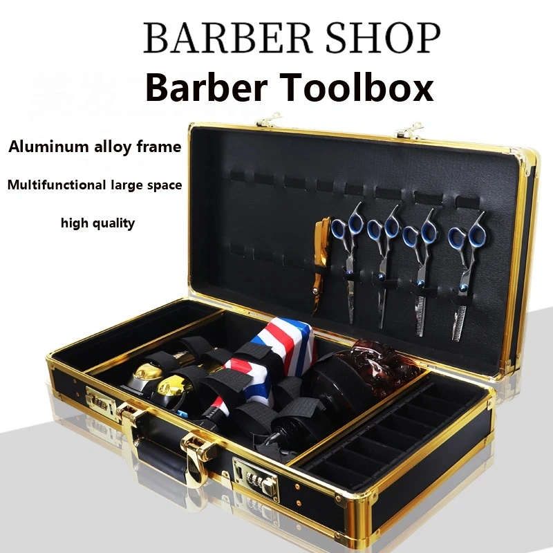 Professionelle Friseursalon Barber Aluminium Beauty Kosmetik-Fall Friseur Toolbox